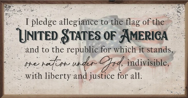 Distressed Pledge Allegiance Flag image 0