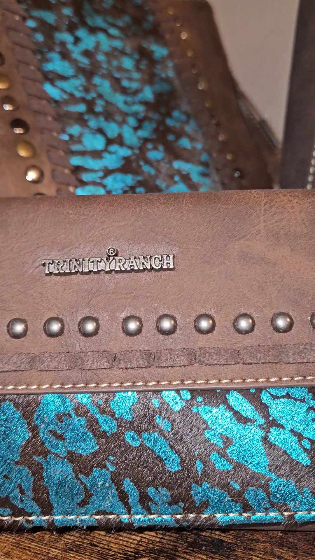 Trinity Ranch Hair-On Leather Concealed Carry Crossbody Purse image 4