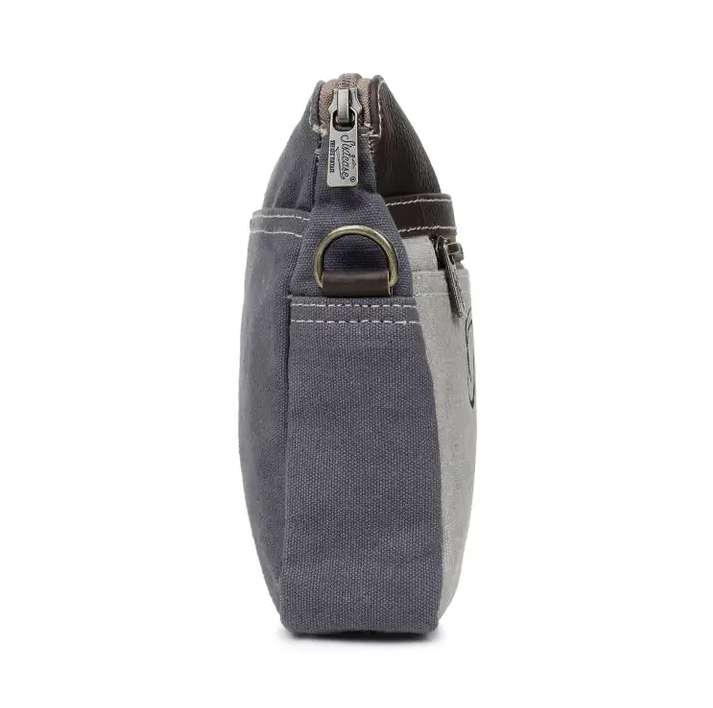 Vintage Upcycled Canvas/Leather Bag Crossbody image 4