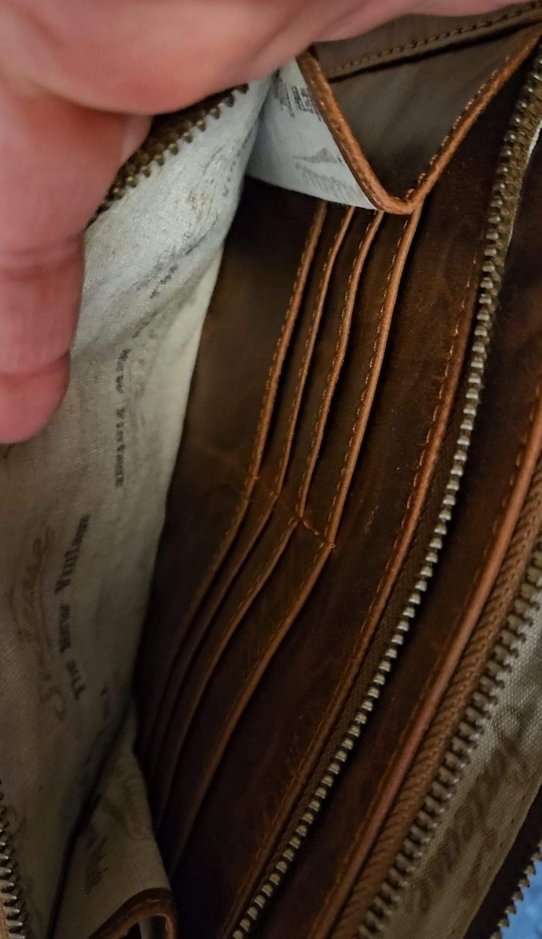 Rustic Genuine Leather Clutch Purse image 5