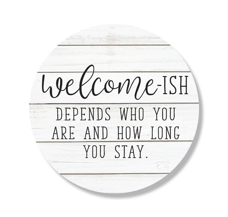Welcome-ish Whitewash Circle image 0