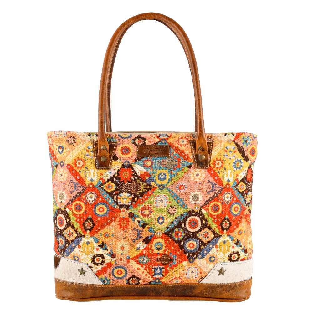 Maize Upcycled Canvas/Leather Bag image 2