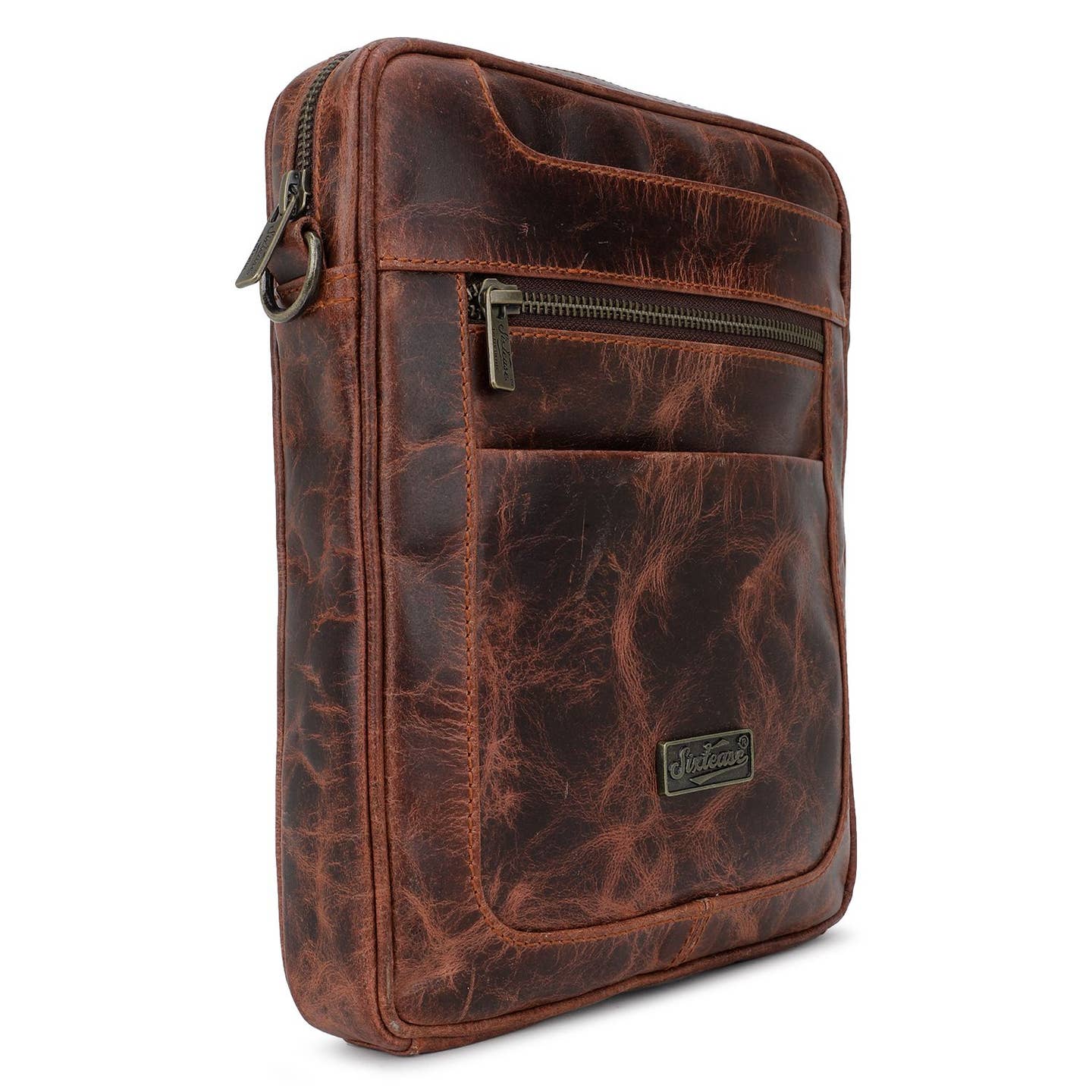 Rustic Genuine Leather Cherry Crossbody Bag image 4