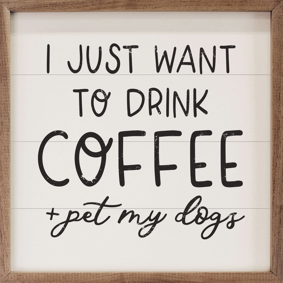 Drink Coffee Pet My Dogs White image 0