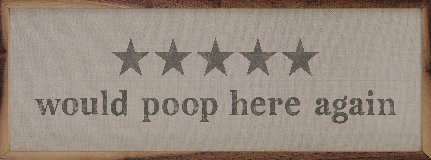 Would Poop Here Again