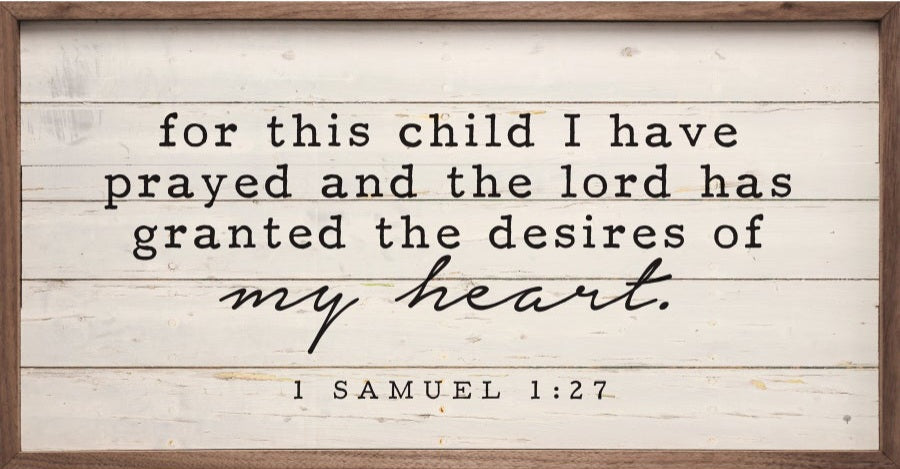 For This Child I Have Prayed 1 Samuel 1:27 Whitewash image 0