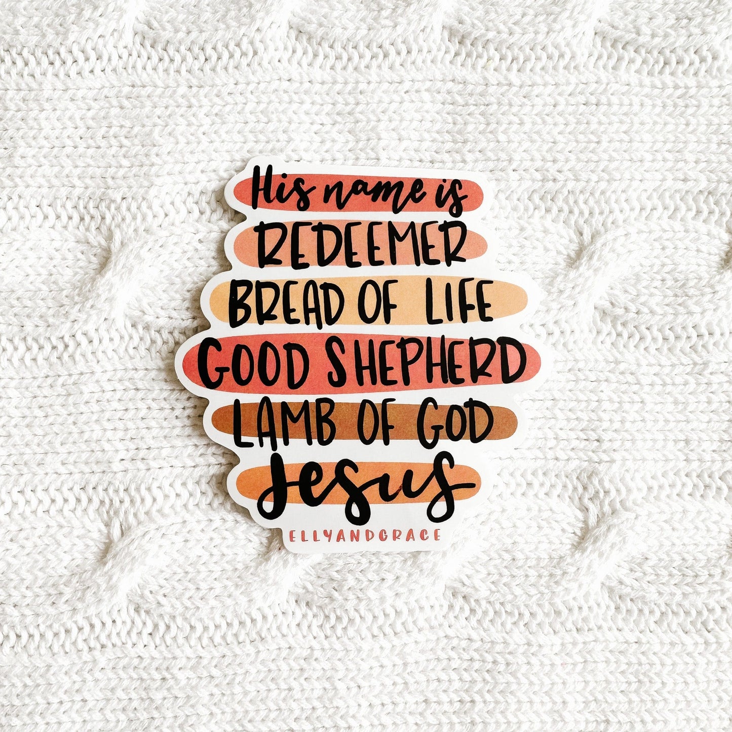 His Name Is Redeemer Sticker