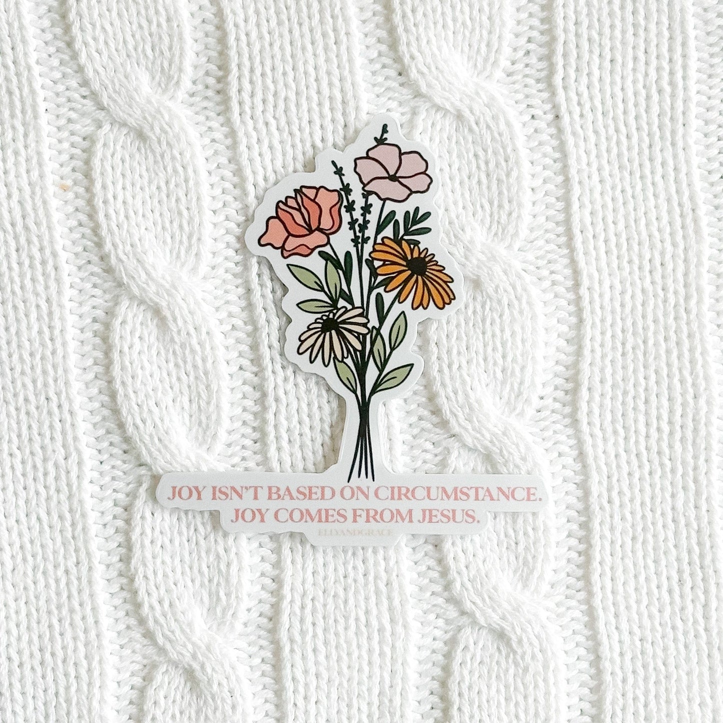 Joy Comes From Jesus Sticker