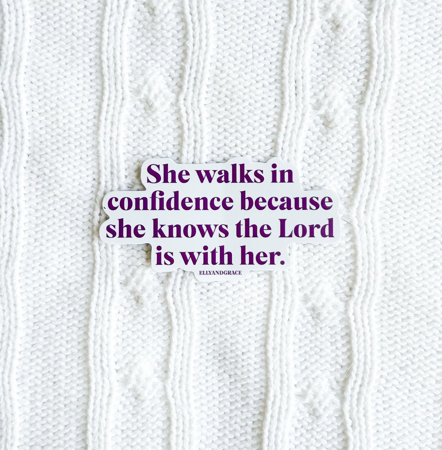 She Walks in Confidence Sticker