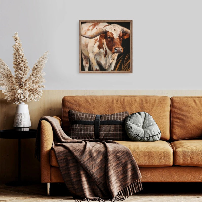 Brown And White Longhorn image 1