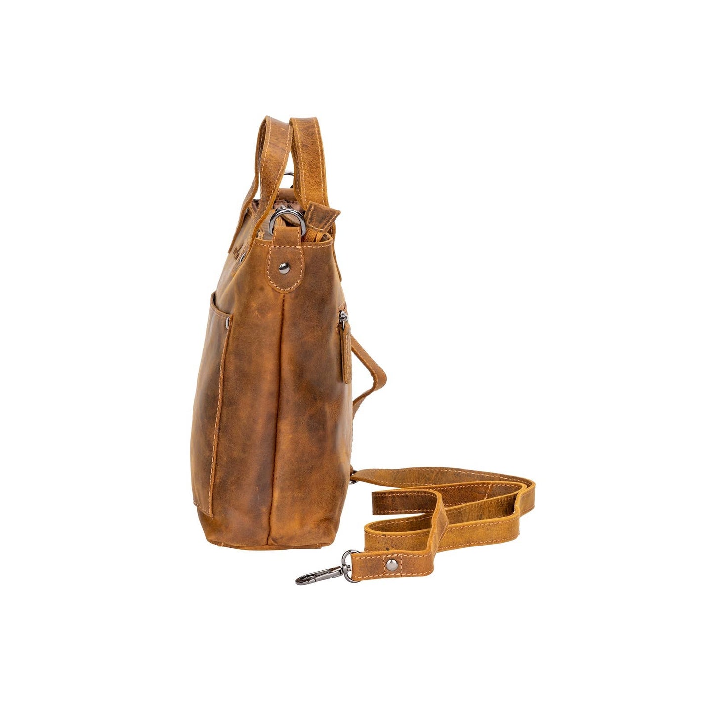 Panama Leather Mini Crossbody Tote Bag
