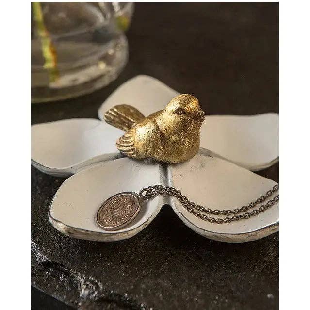 Pewter Five Petal Jewelry/Coin Tray
