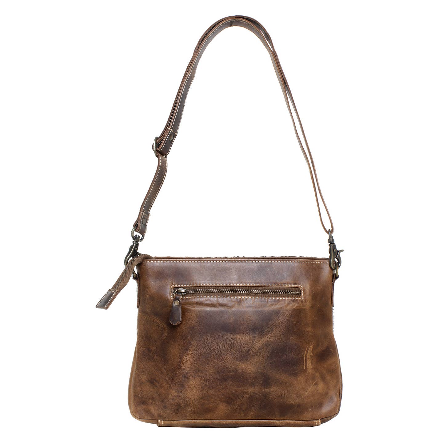 Raffle Hair-on Leather Shoulder Bag image 3