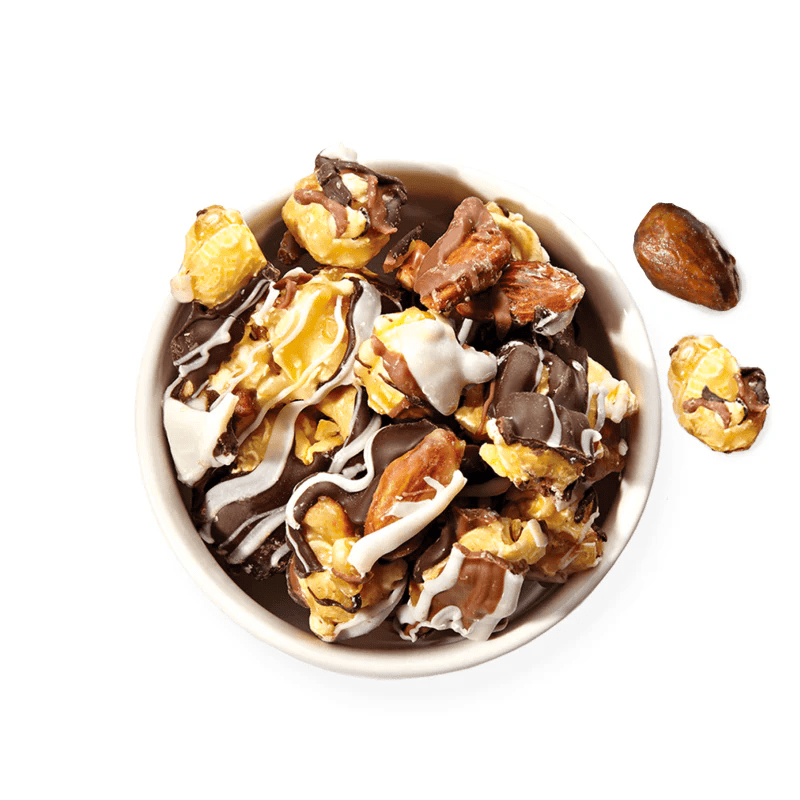 Salty Sweet Duo: Sea Salt Caramel & Nutty Choco Pop 19 oz Tall Canisters