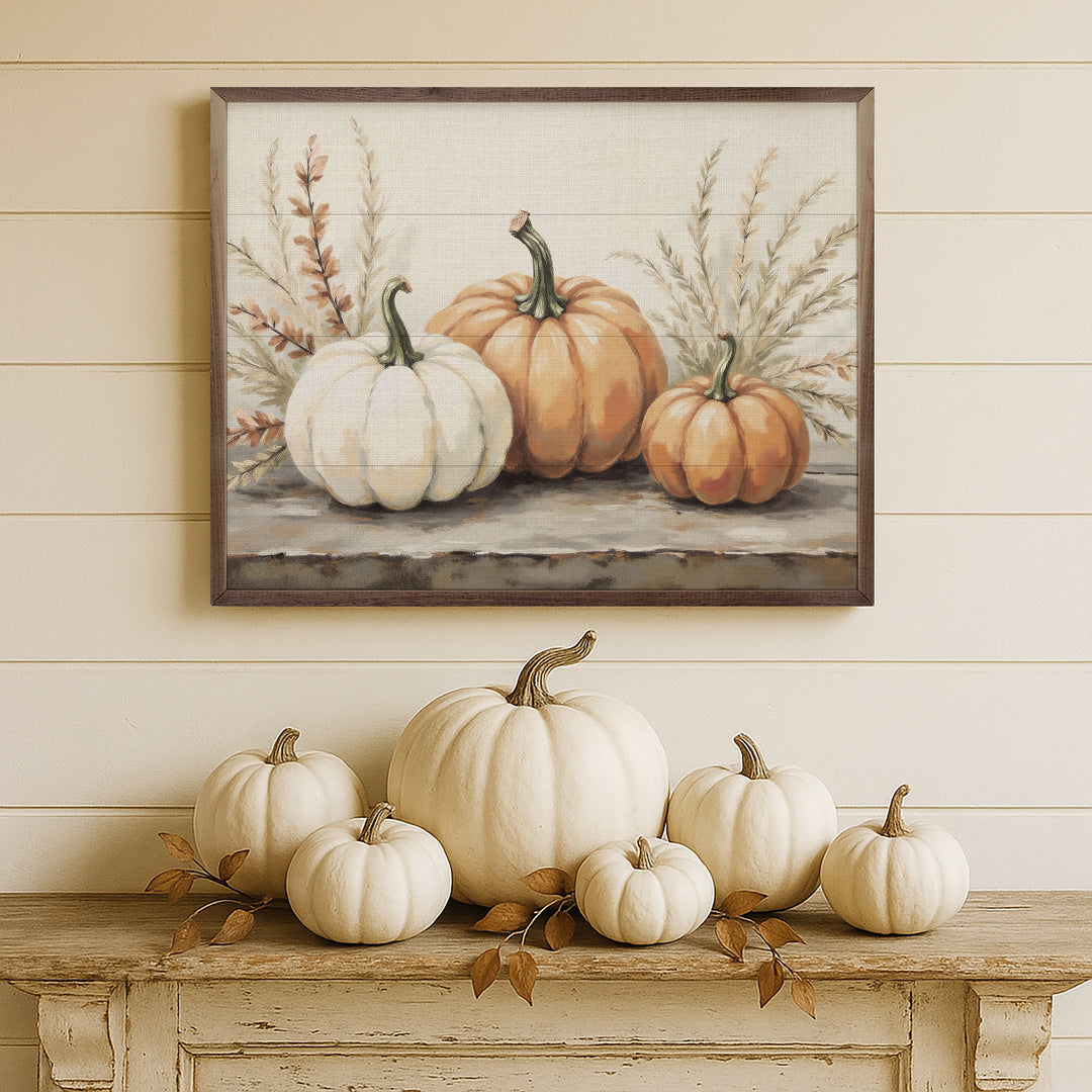 Pumpkins With Autumn Branches