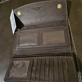 Tooled Leather Wallet Western Genuine Hand Tooled
