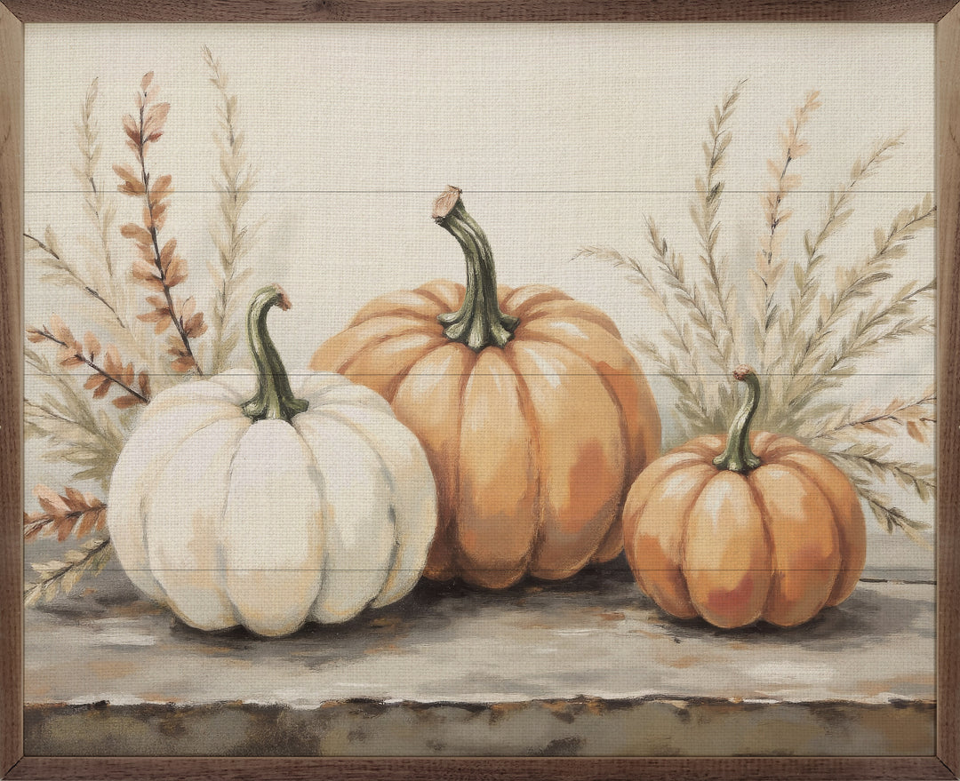 Pumpkins With Autumn Branches