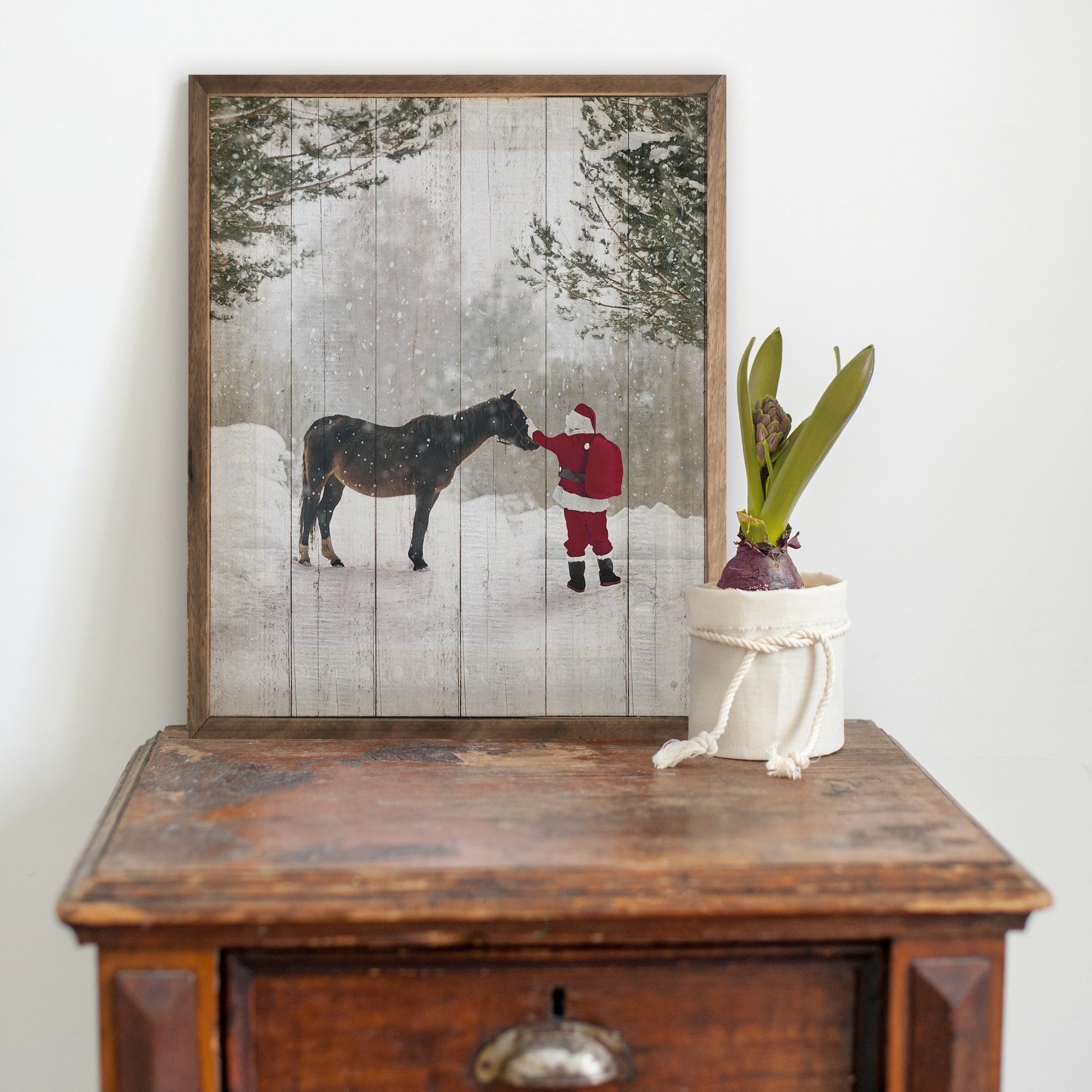 Santa With Horse image 1