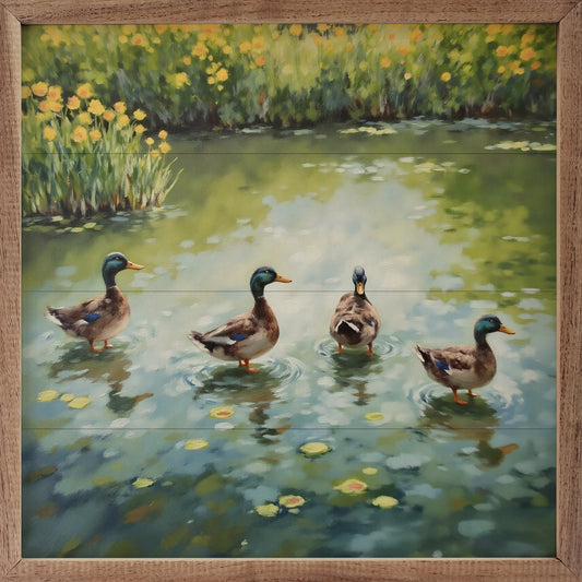 Spring Ducks In Pond image 0