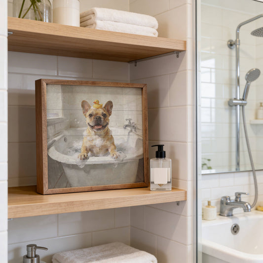 Bath Time French Bulldog