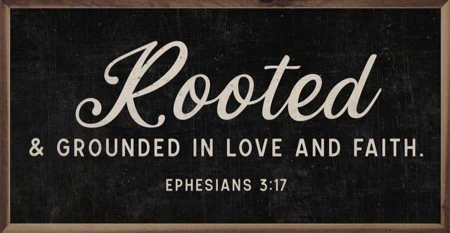 Rooted And Grounded Ephesians 3:17 Black image 0