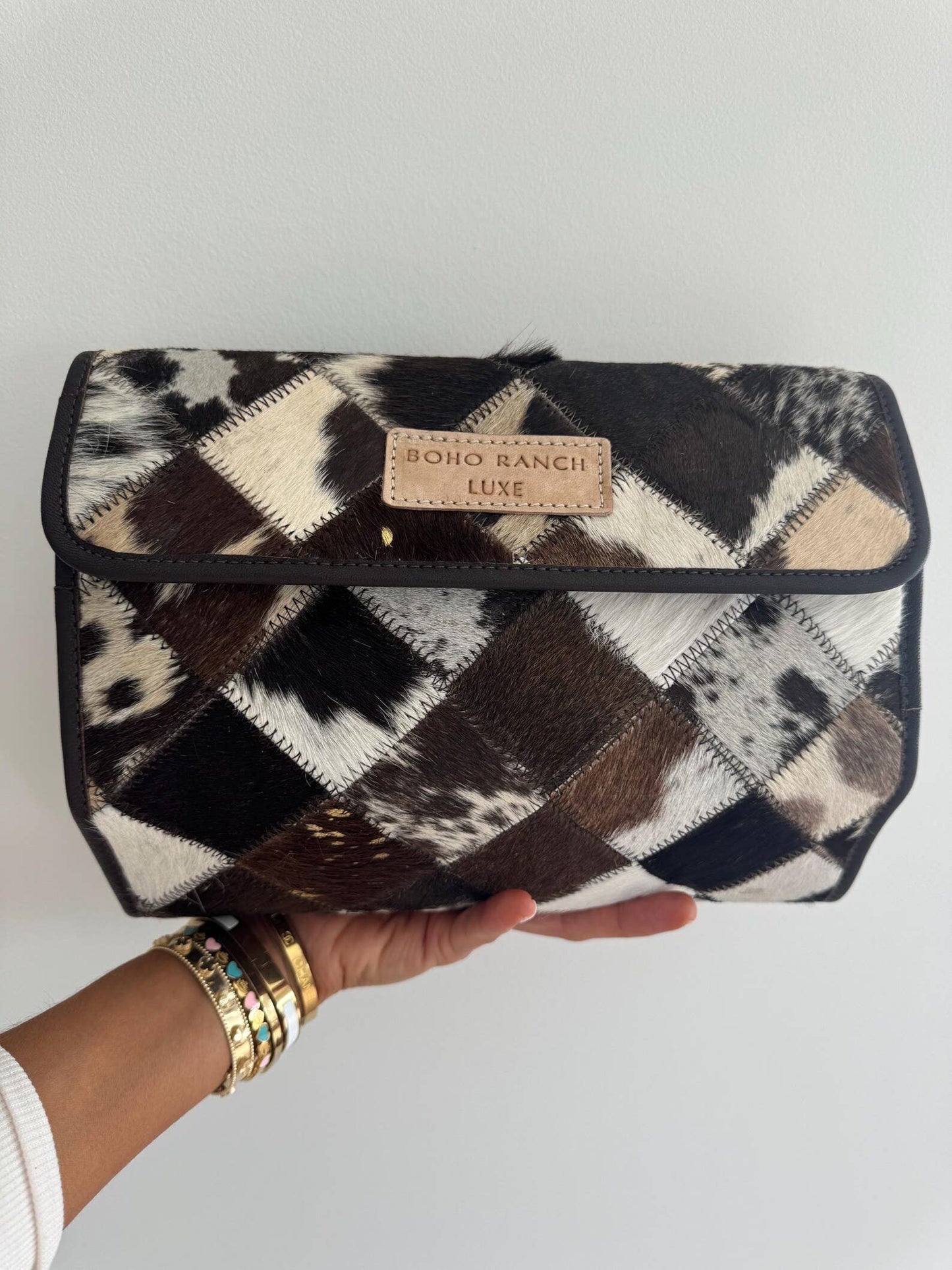 Boho Luxe Genuine Cowhide Foldable Travel Bag