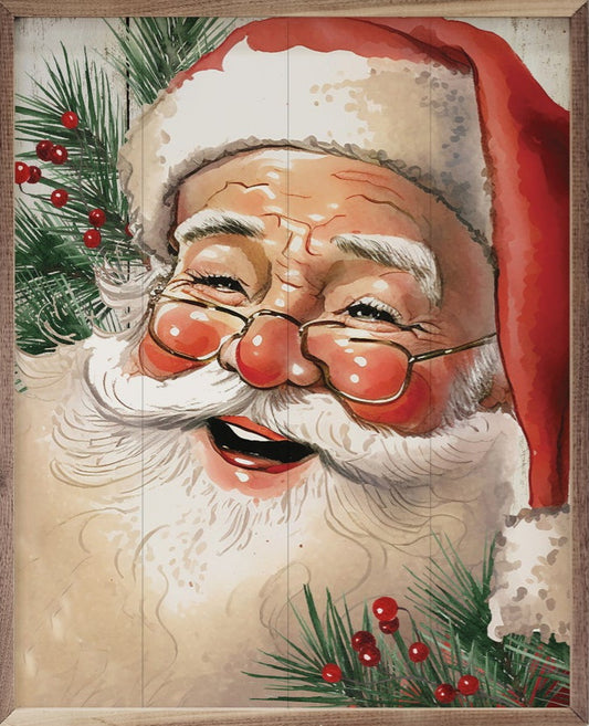 Jolly Red Hat Santa With Glasses image 0