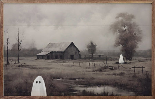 Barn With Ghosts By Petals Prints Design image 0