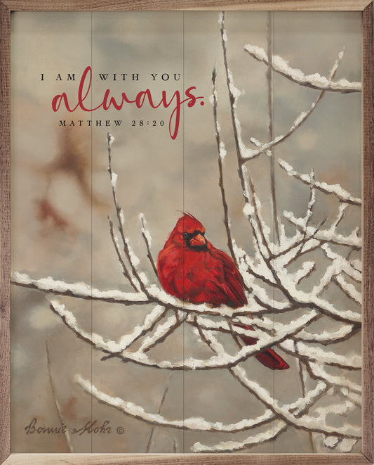 Always With You Cardinal On Branch By Bonnie Mohr image 0