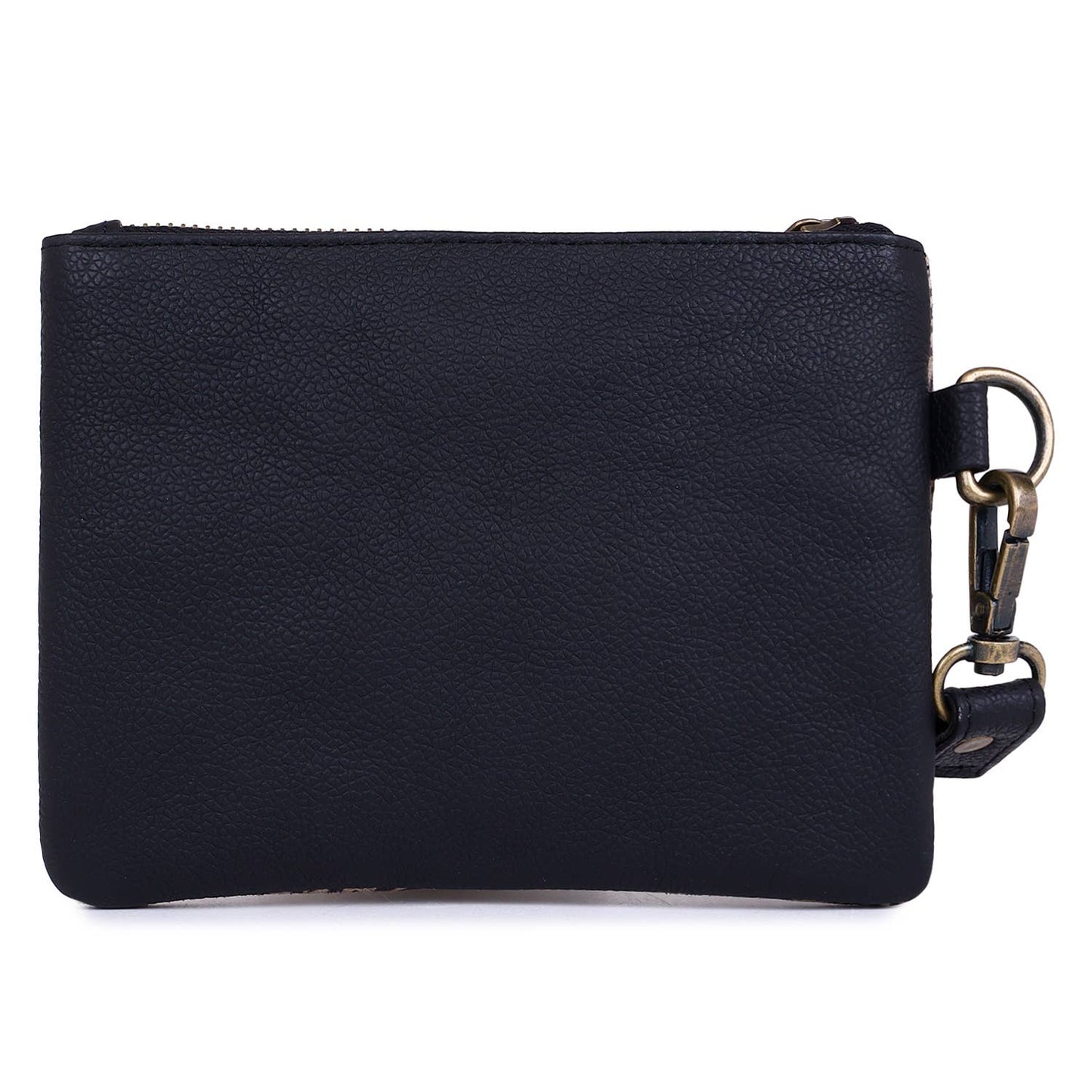 Suede Zebra Print Wristlet
