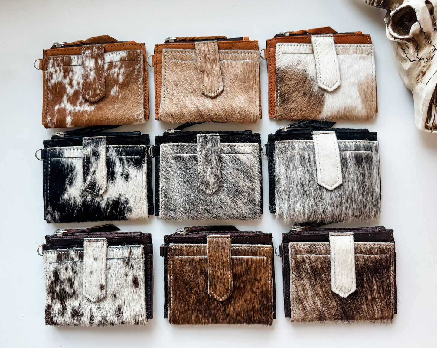 Dakota Wristlet Wallet - Western Cowhide Leather Credit Card Holder