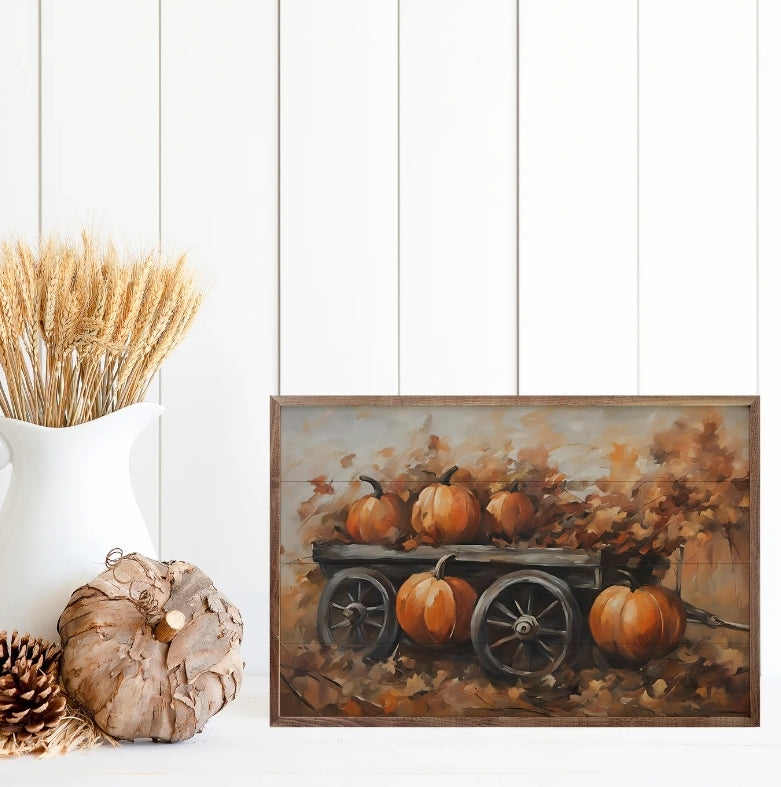 Pumpkins On Wagon image 1