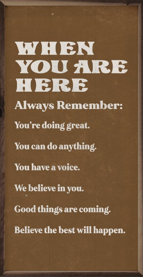 When You Are Here Brown image 0