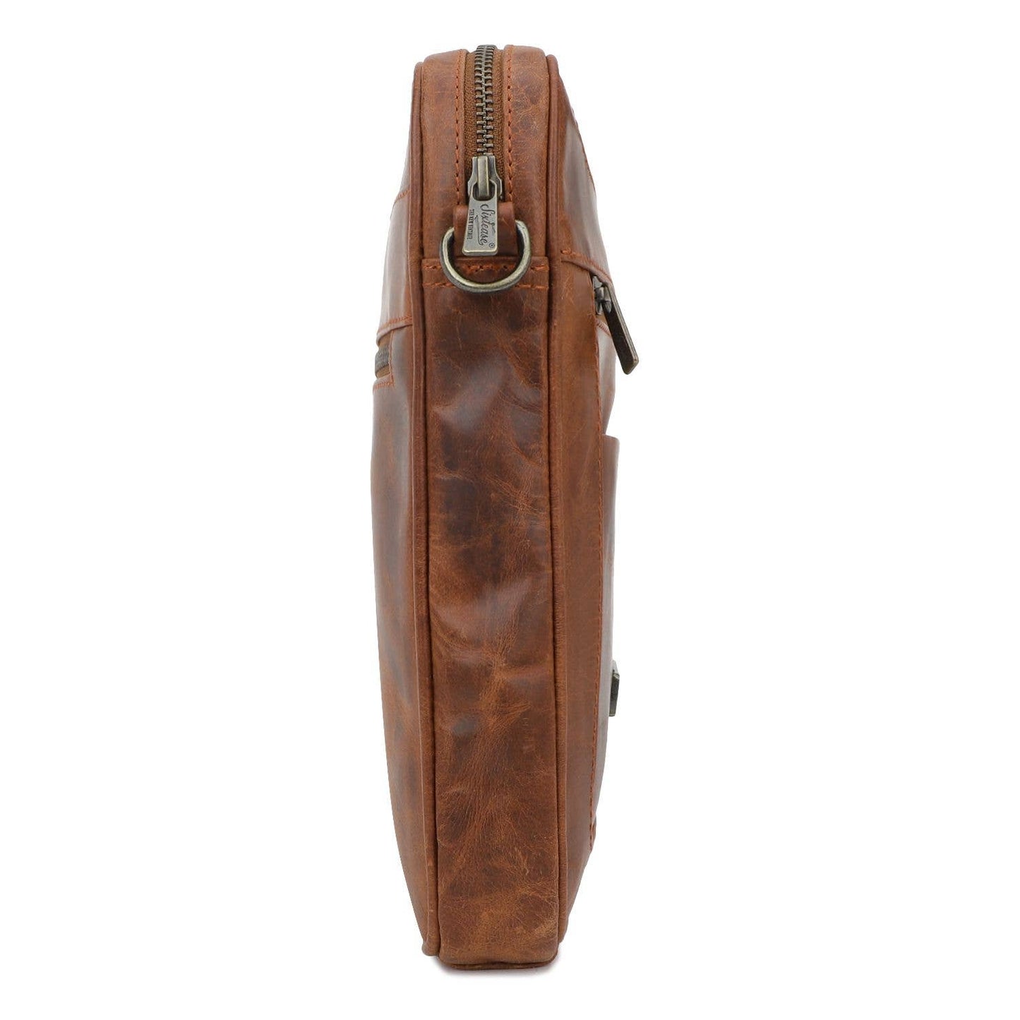 Rustic Genuine Leather Chestnut Crossbody