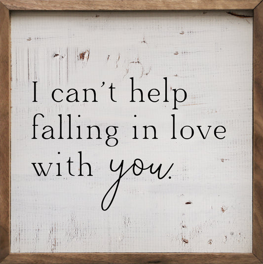 I Can't Help Falling In Love With You Whitewash image 0