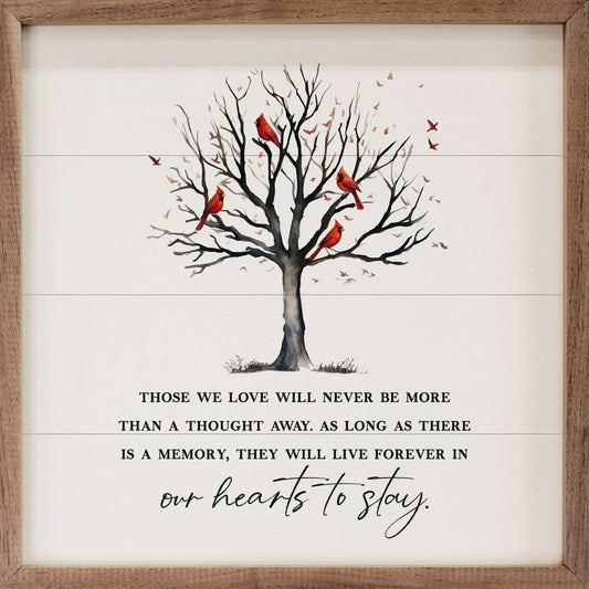 Our Hearts To Stay Cardinal Tree White image 0