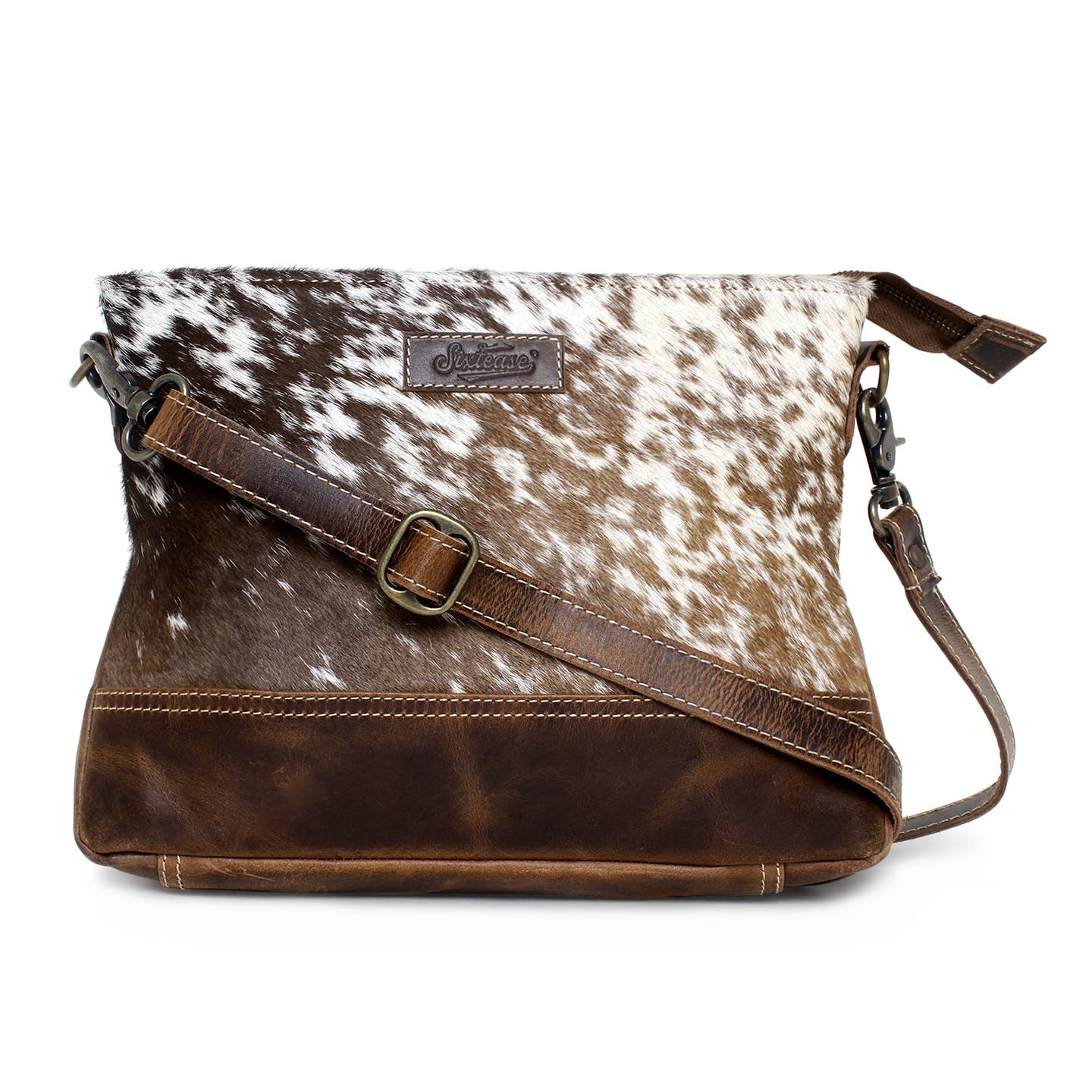 Raffle Hair-on Leather Shoulder Bag image 1