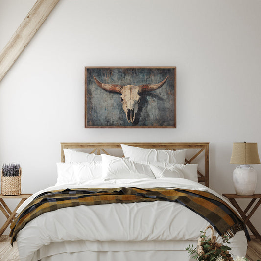 Vintage Cow Skull 2 By Nina Blue image 0