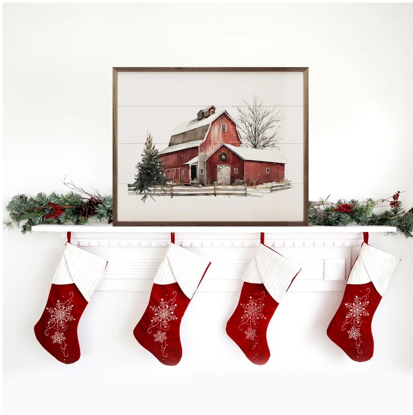 Winter Barn With Shed image 1