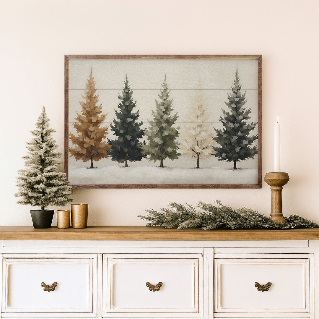 Colored Pine Trees image 1