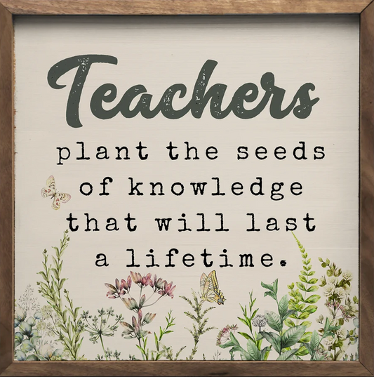 Teachers Plant The Seeds Floral White image 0