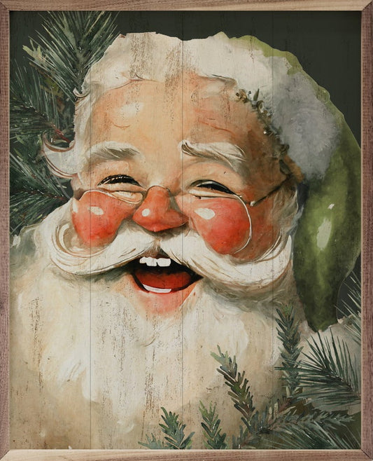 Jolly Green Hat Santa With Glasses image 0
