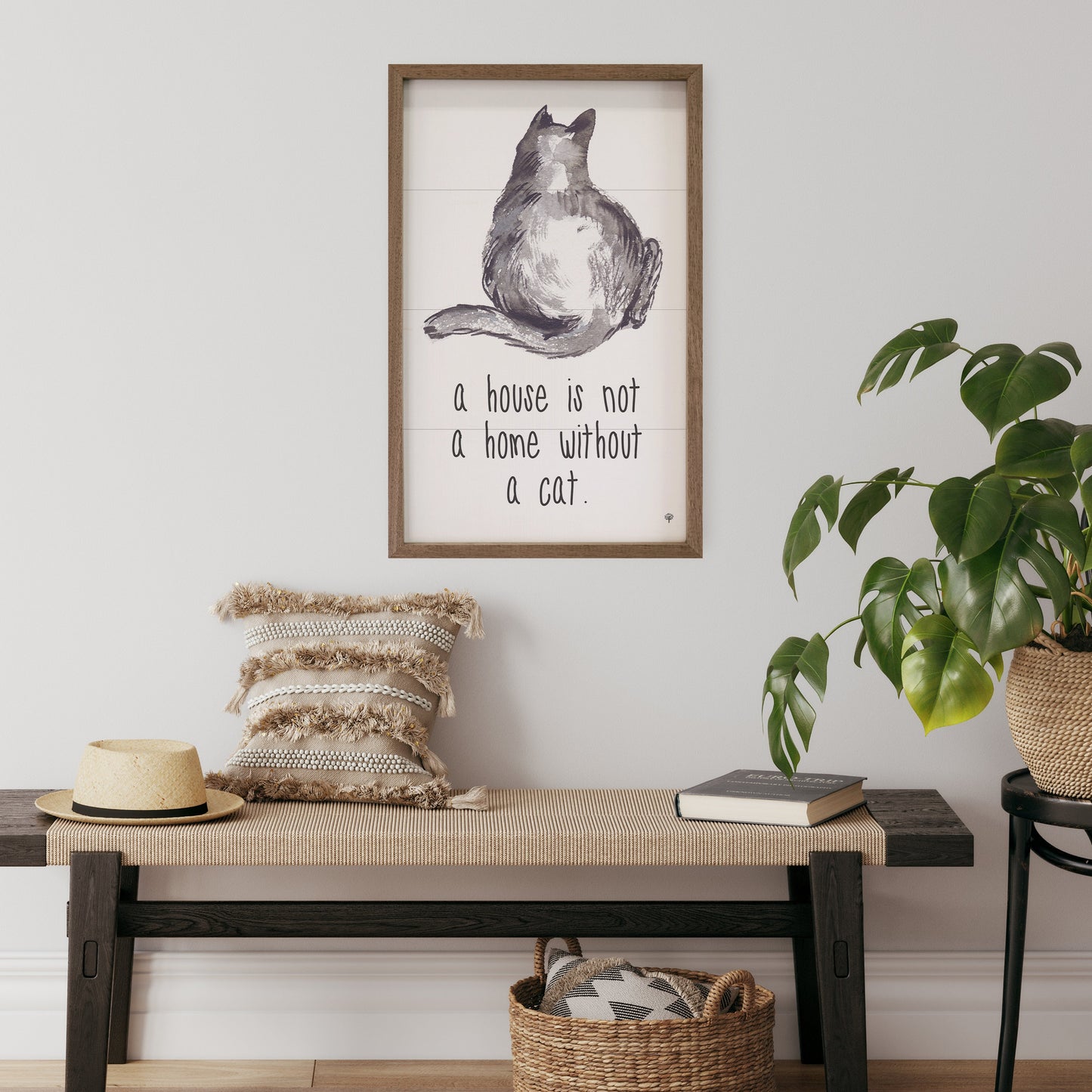 A House Is Not A Home Without A Cat White
