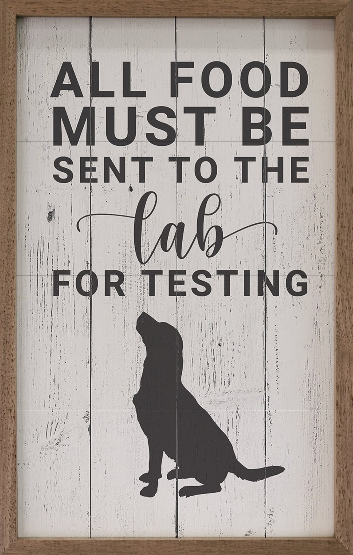 All Food Must Be Sent To The Lab Whitewash