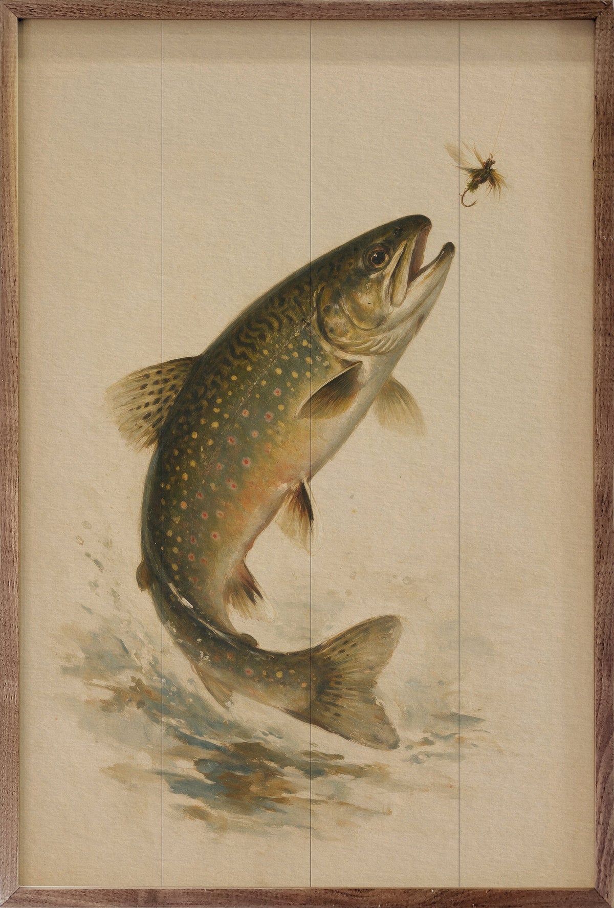 Antique Brook Trout Fishing Print
