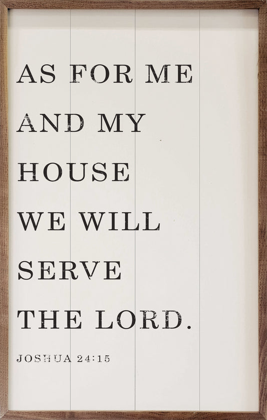 As For Me And My House Joshua 24 15
