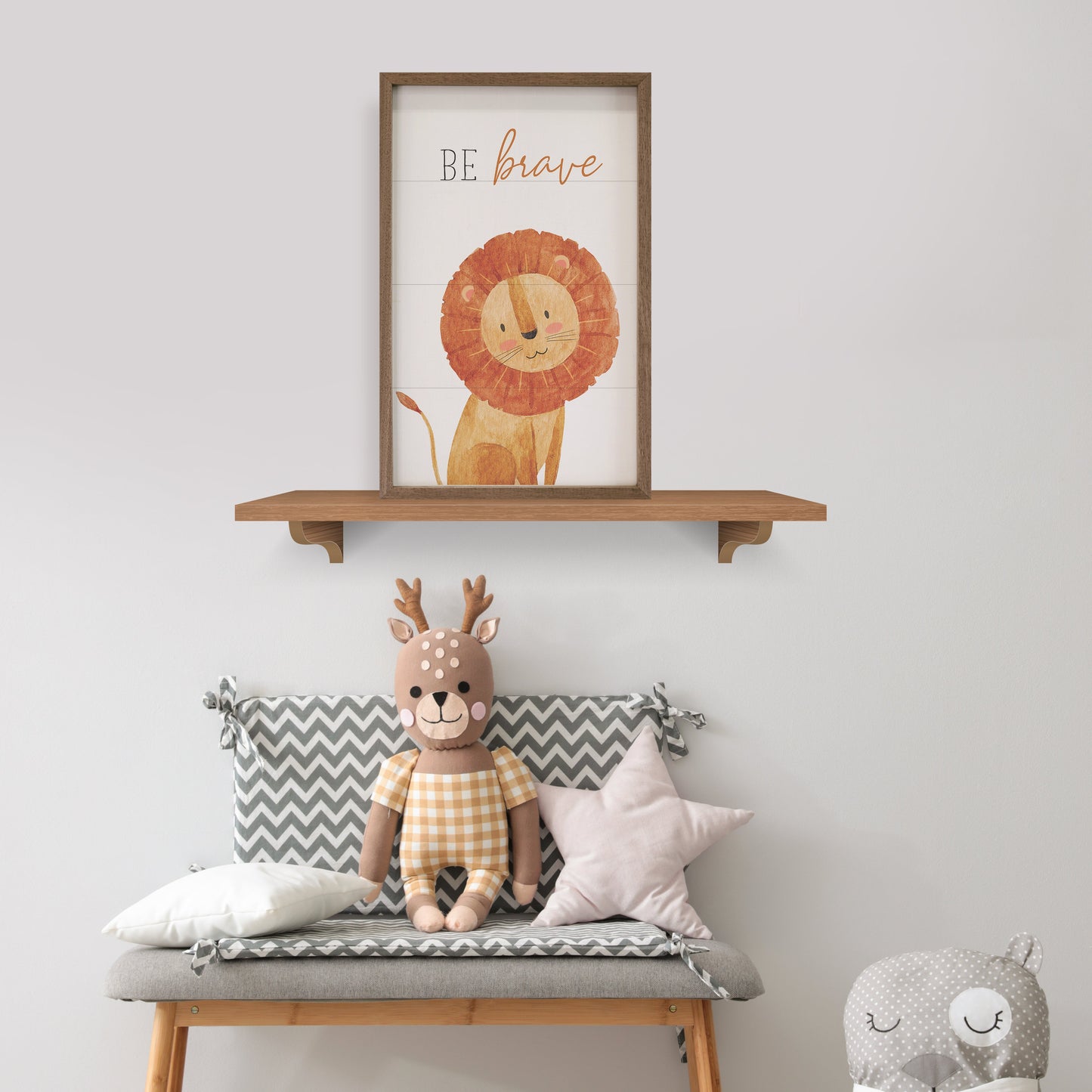 Be Brave Lion White
