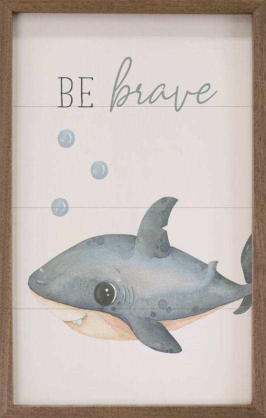 Be Brave Shark White