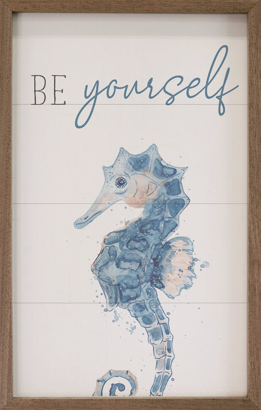 Be Yourself Seahorse White