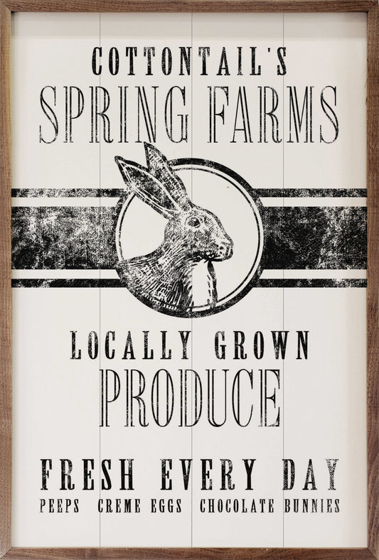 Cottontails Spring Farms Stripe Bunny White